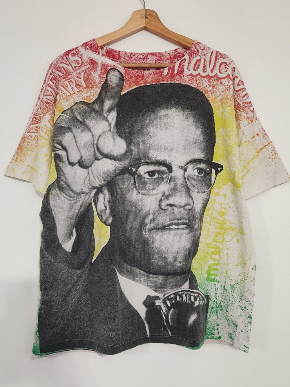 Vintage 1988 Malcolm X AOP "Any Means Necessary" Single Stitch Men's XL